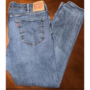 Levi 541 Mens Jeans Size 40x34 Athletic Taper Stretch Dark Wash Denim Broken In